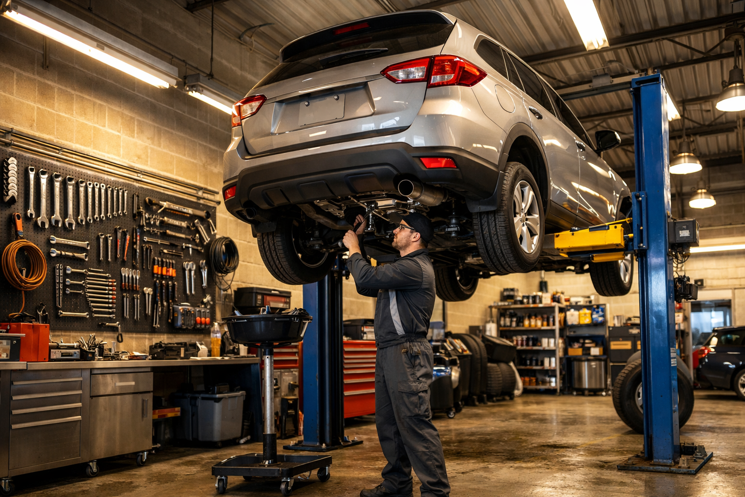 Otomobil servis alani genel gorunum